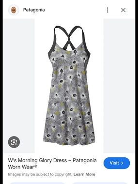 Patagonia Morning Glory Athletic Floral Tennis Dress Shelf Bra Size XS